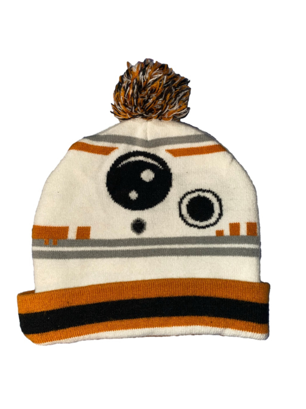 Star Wars BB-8 Beanie Hat One Size White Orange Black